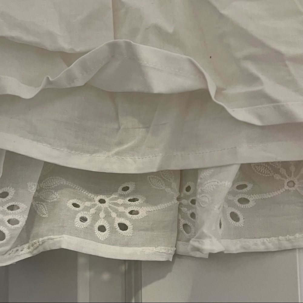 Sabo Skirt Eyelet White Ruffle Skirt XS - Picture 4 of 5